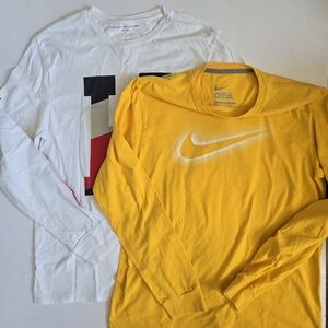 Mens long sleeve bundle Nike and Tommy Hilfiger size M